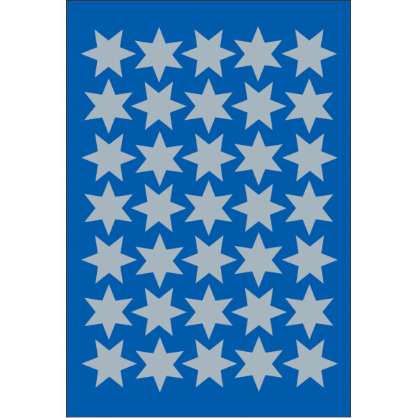 HERMA Weihnachts-Sticker DECOR "Sterne", 21 mm, silber