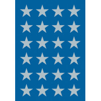 HERMA Weihnachts-Sticker DECOR "Sterne", 21 mm, silber