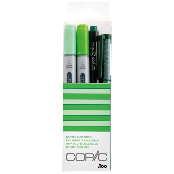 COPIC Marker ciao, 4er Set "Doodle Pack Green"