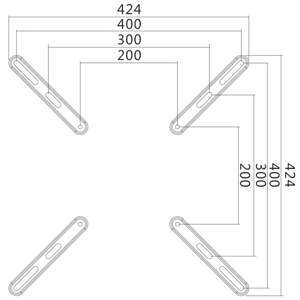 LogiLink VESA Adapter, für 81,28 - 139,7 cm (32" - 55")