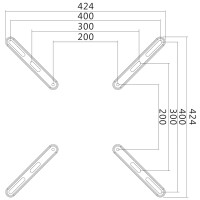 LogiLink VESA Adapter, für 81,28 - 139,7 cm...
