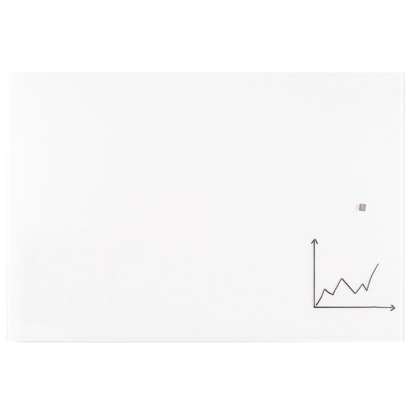 FRANKEN Design-Glastafel, 600 x 450 mm, reinwei&szlig;