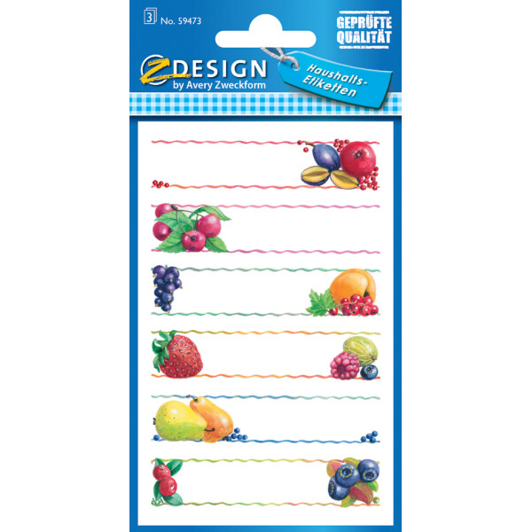 ZDesign HOME Haushalts-Etiketten "Erdbeere"