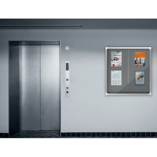 nobo Schaukasten Premium Plus, Filz-Rückwand, 18 x DIN A4