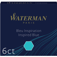 WATERMAN Standard Tintenpatronen, Serenity blau,...