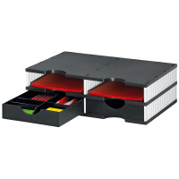 styro Sortierstation styrodoc duo, 4 Fächer, schwarz...