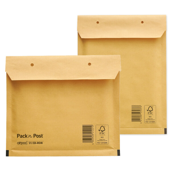 MAILmedia Luftpolster-Versandtaschen, Typ 13 C, braun, 10 g