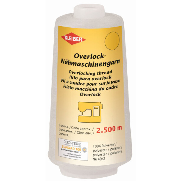 KLEIBER Overlock-Nähmaschinengarn, 2.500 m, schwarz