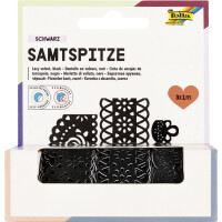 folia Samtbordüren "Spitze", selbstklebend, weiß