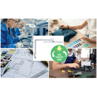 MAUL LED-Arbeitsleuchte MAULwork, Klemmfuß, dimmbar, weiß