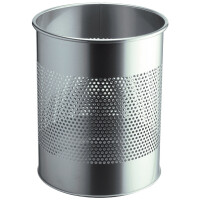 DURABLE Papierkorb METALL, rund, 15 Liter, schwarz