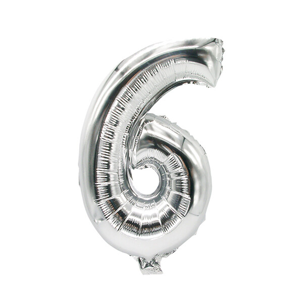 PAPSTAR Folienballon "Zahlen", Ziffer: 5, silber