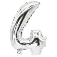 PAPSTAR Folienballon "Zahlen", Ziffer: 5, silber