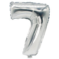 PAPSTAR Folienballon "Zahlen", Ziffer: 5, silber