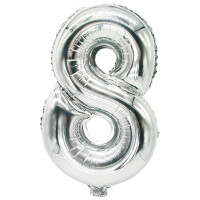 PAPSTAR Folienballon "Zahlen", Ziffer: 5, silber