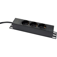 LogiLink 10" Steckdosenleiste, 3-fach, ohne...