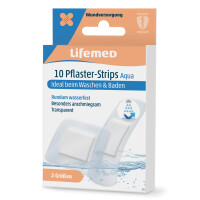 Lifemed Pflaster-Strips "Aqua", transparent, 10er