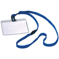 DURABLE Namensschild, mit Textilband, 90 x 60 mm, dunkelblau