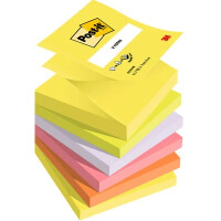 Post-it Haftnotizen z-notes, 76 x 76 mm, 6-farbig