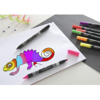 FABER-CASTELL Doppelfasermaler Neon, 10er Etui