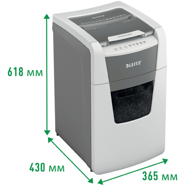 LEITZ Aktenvernichter IQ AutoFeed OfficePro 150 P5, weiß