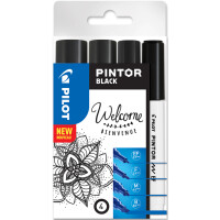 PILOT Pigmentmarker PINTOR, medium, 4er Set...