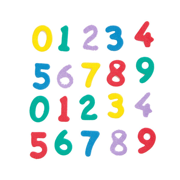 folia Moosgummi-Stanzteile "Zahlen"