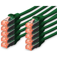 DIGITUS Patchkabel Kat. 6, S FTP, 2,0 m, schwarz, Set