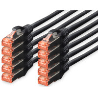 DIGITUS Patchkabel Kat. 6, S FTP, 2,0 m, schwarz, Set