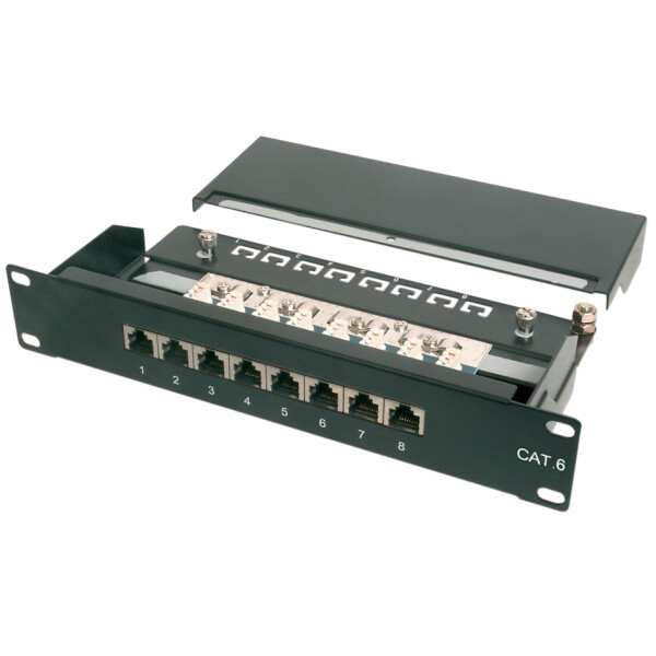 DIGITUS 10" Patch Panel Kat.6, Klasse E, 12 x RJ45, 1 HE