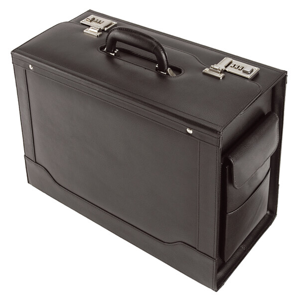 Alassio Pilotenkoffer "ANCONA", Leder, schwarz