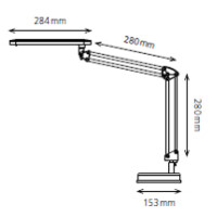 Hansa LED-Tischleuchte 4 Stars, mit Klemme, silber