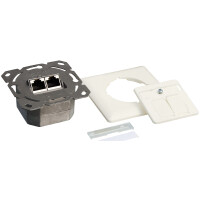 LogiLink Aufputz- und Unterputzdose Kat. 6A, reinweiß