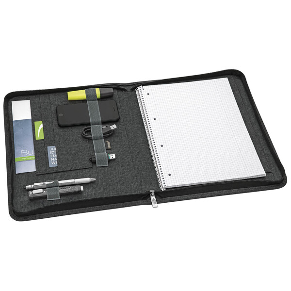 WEDO Schreibmappe COLLEGE, A4, Polyester, grau