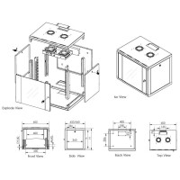 DIGITUS 19" Wandverteiler Unique Line, 12 HE, lichtgrau