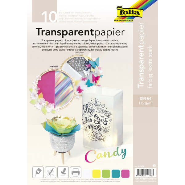 folia Transparentpapier CANDY, DIN A4, 115 g qm