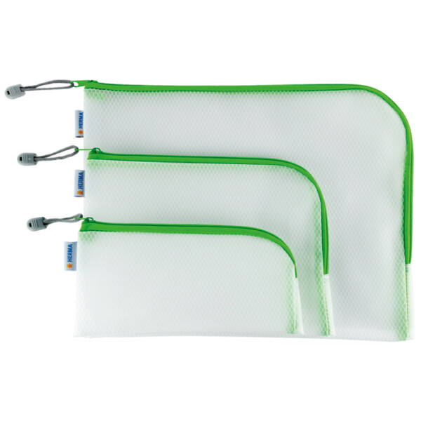 HERMA Reißverschlusstasche "Mesh Bags", 230 x 110 mm, rot