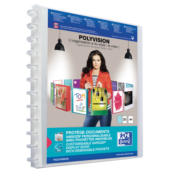 Oxford Sichtbuch Vario-Zipp POLYVISION, farblos transparent