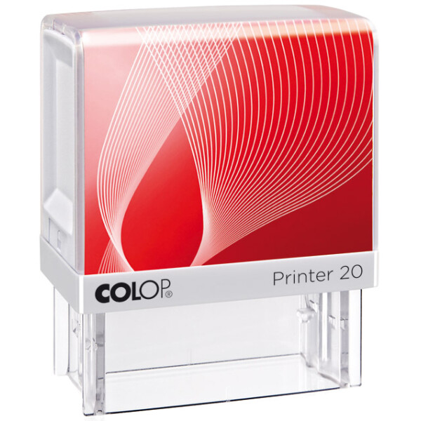 COLOP Textstempel Printer 20, 4-zeilig, mit Gutschein, wei&szlig;