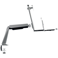 LogiLink Sitz-Steh Arbeitsplatz, für 1 Monitor, silber