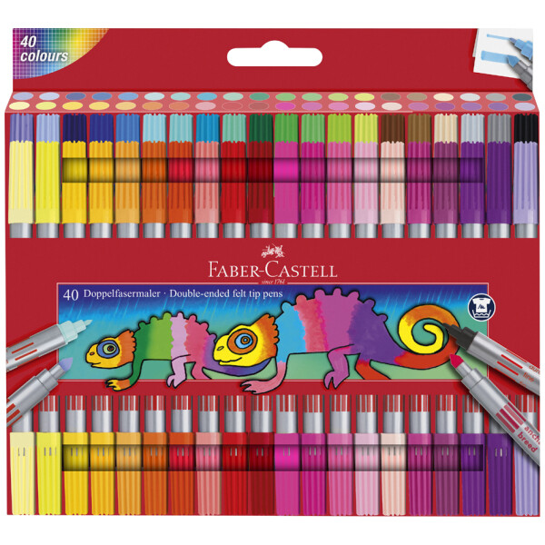 FABER-CASTELL Doppelfasermaler, 20er Etui