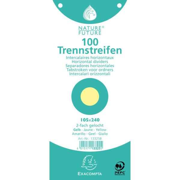 EXACOMPTA Trennstreifen Premium, 105 x 240 mm, grau