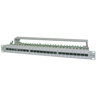 DIGITUS 19" Patch Panel Kat.6A (tief), 24 x RJ45, 1 HE