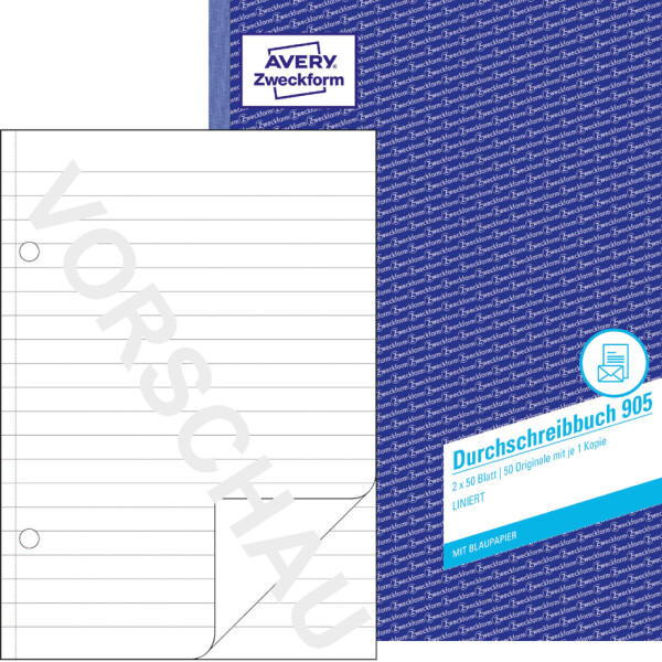 AVERY Zweckform Formularbuch "Durchschreibebuch", A5