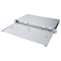 DIGITUS 19" LWL Patchpanel, ausziehbar, 1 HE, lichtgrau