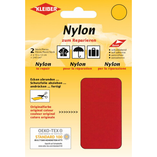 KLEIBER Nylon-Flicken, selbstklebend, beige