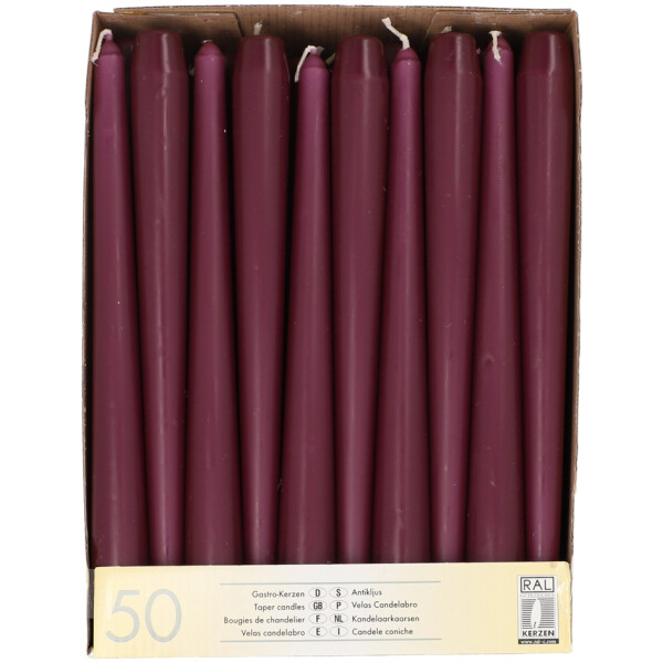 STARPAK Leuchterkerzen, 22 mm, rot, 50er Pack