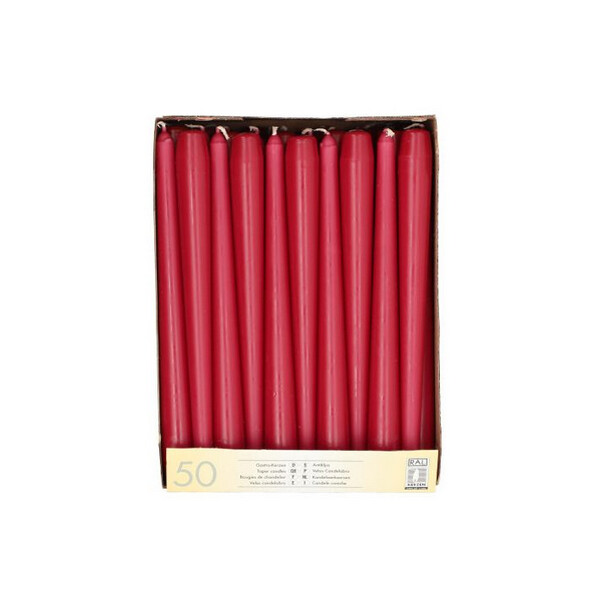 STARPAK Leuchterkerzen, 22 mm, rot, 50er Pack