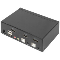 DIGITUS KVM Switch, 2-Port, Single-Display, 4K, HDMI