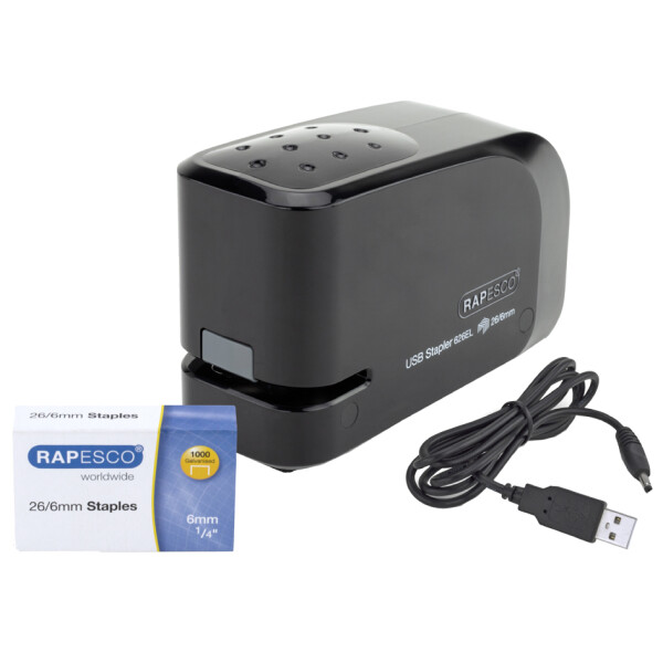 RAPESCO Elektrisches Heftgerät 626EL, transparent